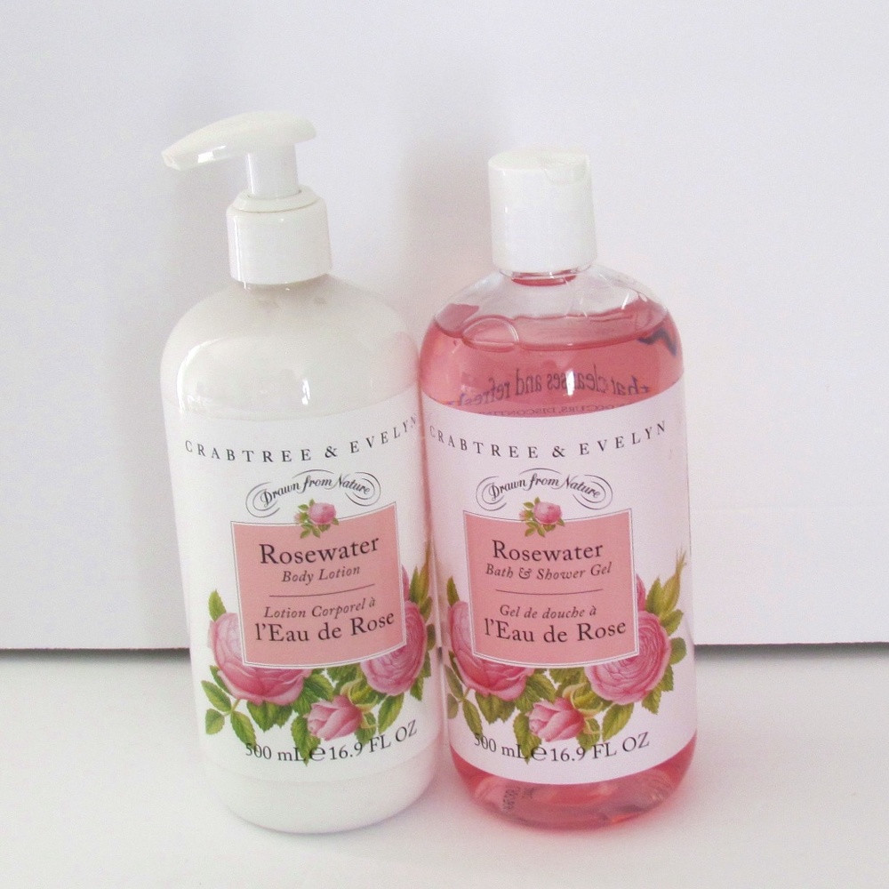 Crabtree & Evelyn Rosewater Body Lotion and Bath & Shower Gel - NEW